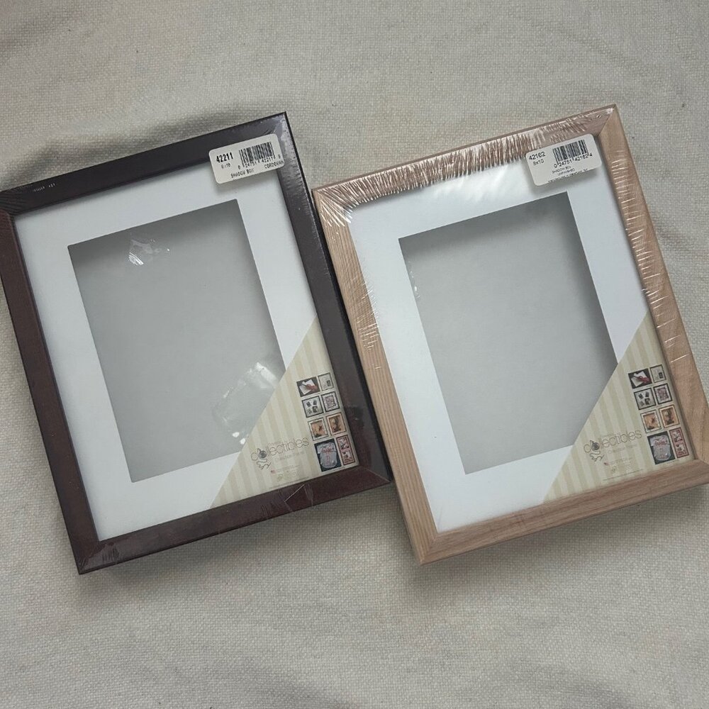 2 Wood Shadowbox frames